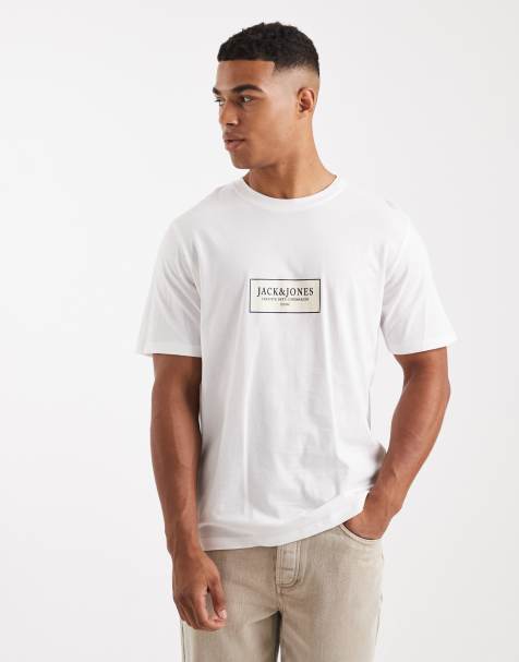 Jack & Jones - T-shirt oversize avec logo sur le devant - Blanc - view 1
