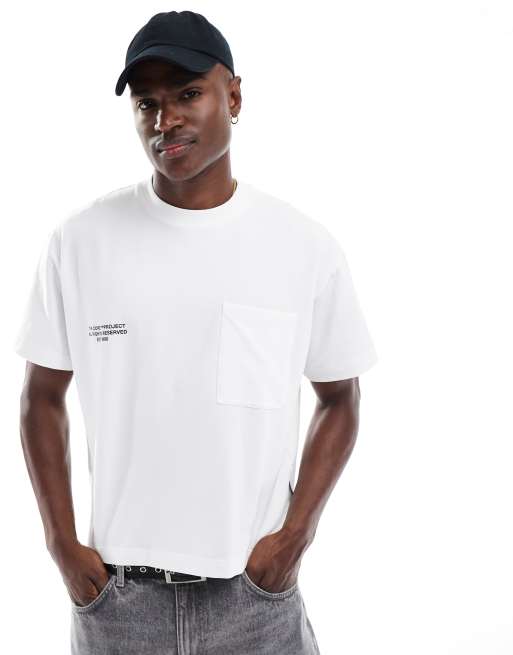 Jack & Jones - T-shirt oversize bianca con stampa “Global Agency” sul retro, 2 di 4