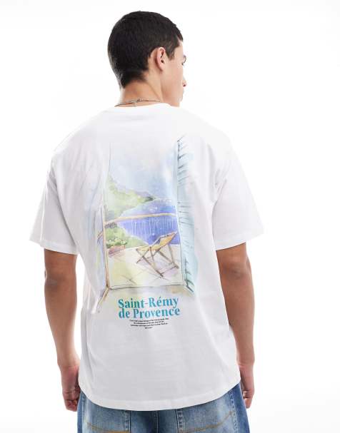Jack & Jones - T-shirt oversize bianca con stampa in francese - view 1