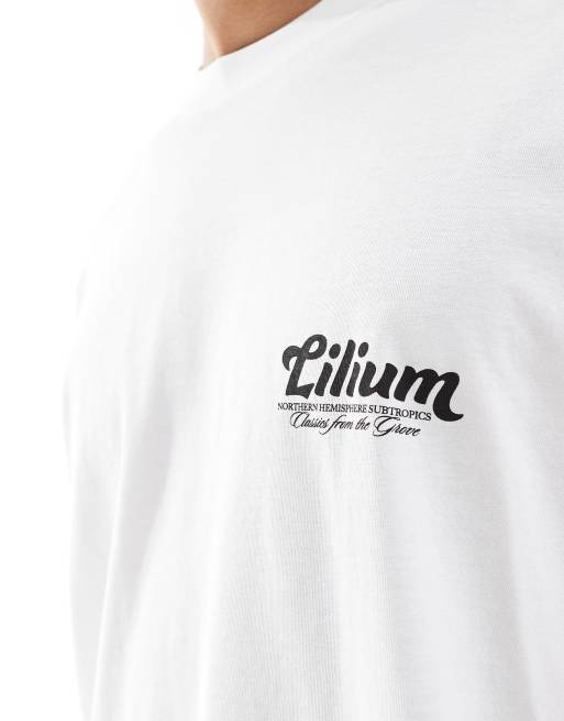 Jack & Jones - T-shirt oversize con stampa di gigli sul retro, 4 di 4