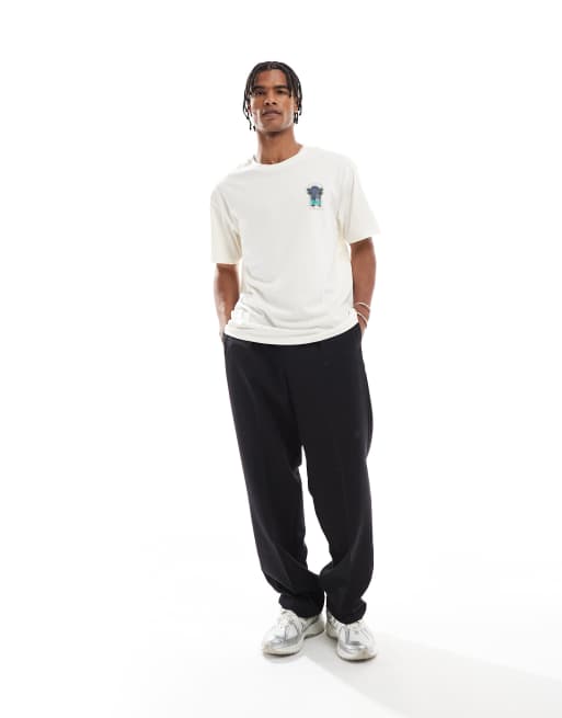 Jack & Jones - T-shirt oversize crema con stampa di lago sul retro, 3 di 4