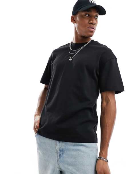 Jack & Jones - T-shirt oversize épais de 200 g/m² - Noir - view 1