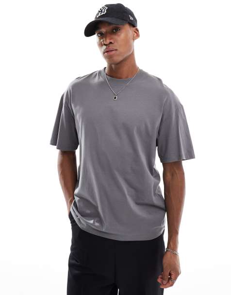 Jack & Jones - T-shirt oversize grigio scuro - view 1