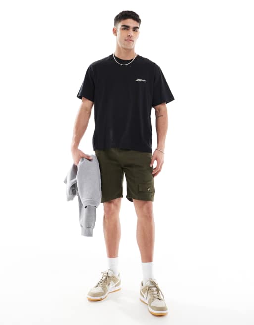 Jack & Jones - T-shirt oversize nera con stampa di scritta sul retro, 3 di 4