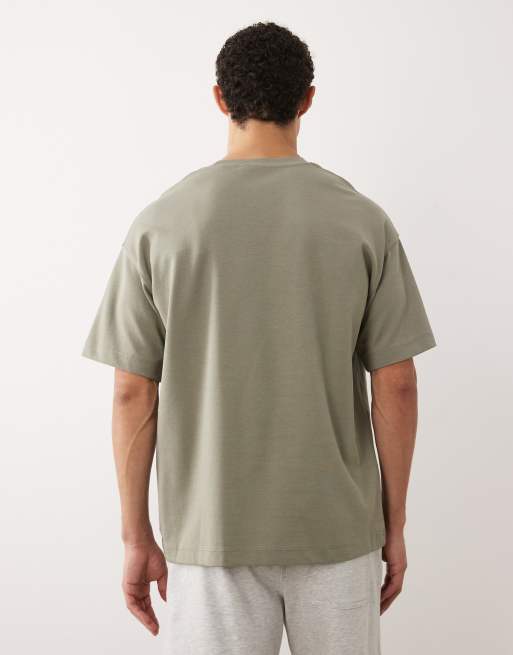 Jack & Jones - T-shirt oversize traspirante beige, 3 di 5