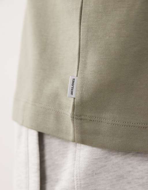 Jack & Jones - T-shirt oversize traspirante beige, 4 di 5