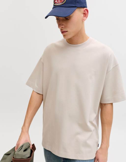 Jack & Jones - T-shirt oversize traspirante color crema, 5 di 5