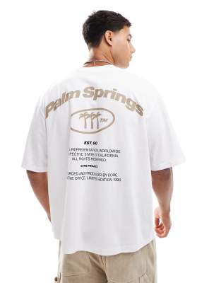 Jack & Jones – T-shirt oversize z grafiką Palm Springs na plecach - view 1