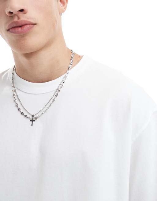 Jack & Jones - T-shirt pesante squadrata bianca, 4 di 4
