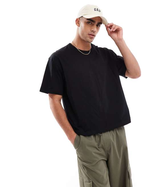 Jack & Jones - T-shirt squadrata nera