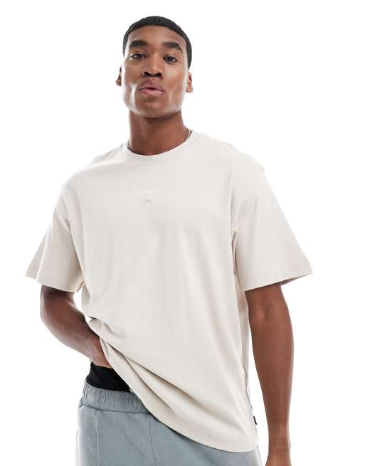 Jack & Jones - T-shirt ultra oversize épais de 200 g/m² à imprimé Studio au dos - Beige, 3 de 4