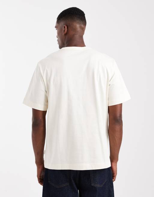 Jack & Jones - T-shirt van zware stof met borduursel in wit, 3 van 5
