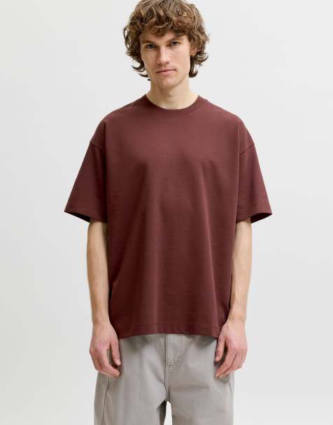 Jack & Jones T-shirt w kolorze gorzkiej czekolady - view 1