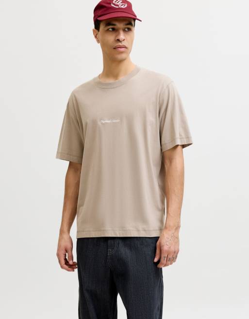Jack & Jones – T-shirt w kolorze khaki w stylu vintage