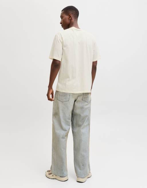 Jack & Jones – T-shirt w kolorze złamanej bieli, 2 z 7