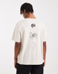 [Jack & Jones] Jack & Jones t-shirt with celestial back print in beige-Neutral XXL Moonbeam
