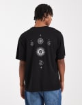 [Jack & Jones] Jack & Jones t-shirt with celestial back print in black S Black