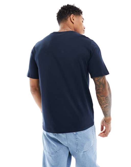 Jack & Jones t-shirt with & logo in navy, 2 of 4