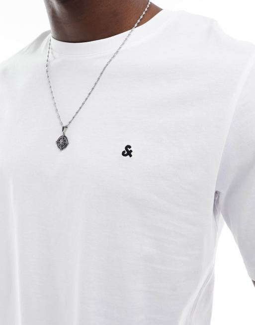 Jack & Jones t-shirt with & logo in white, 3 of 4