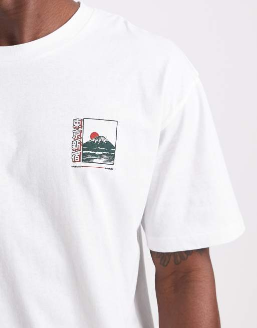 Jack & Jones t-shirt with tokyo back print in white | ASOS