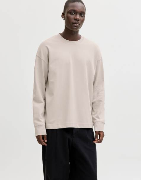 Jack & Jones T-shirt z długim rękawem w kolorze moonbeam - view 1