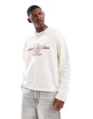 Jack & Jones - T-shirts épais à manches longues avec logo brodé - Blanc cassé - view 1