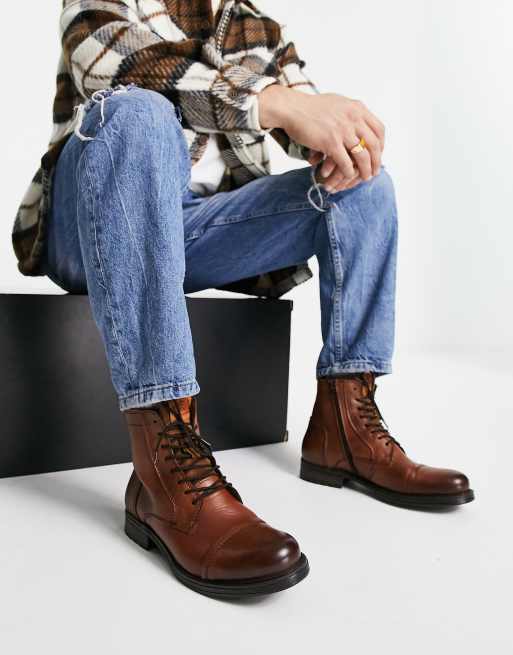 Fleece lined outlet leather boots