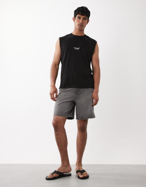 Jack & Jones tank top with front logo in black, 2 of 5