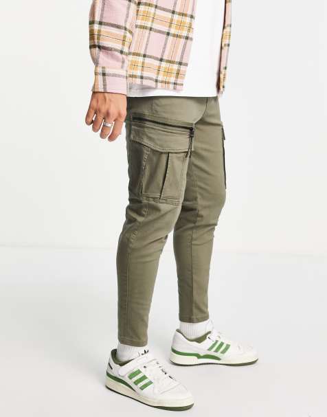 Jack & Jones tapered cargo pants in khaki - view 1