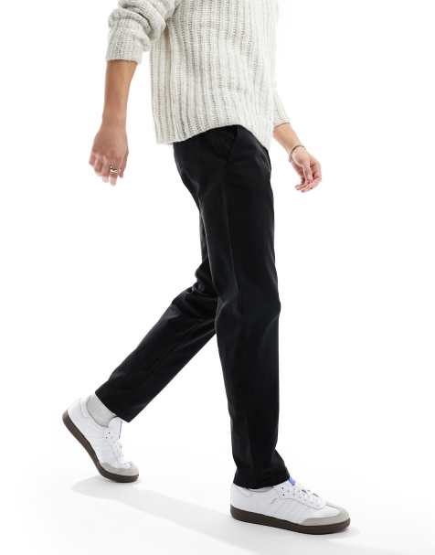 Jack & Jones tapered chinos in black - view 1
