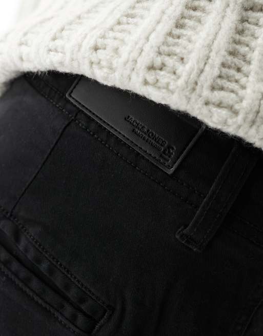 Jack & Jones tapered chinos in black, 4 of 5