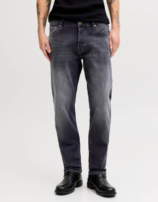 Jack & Jones Tapered fit jeans in black denim