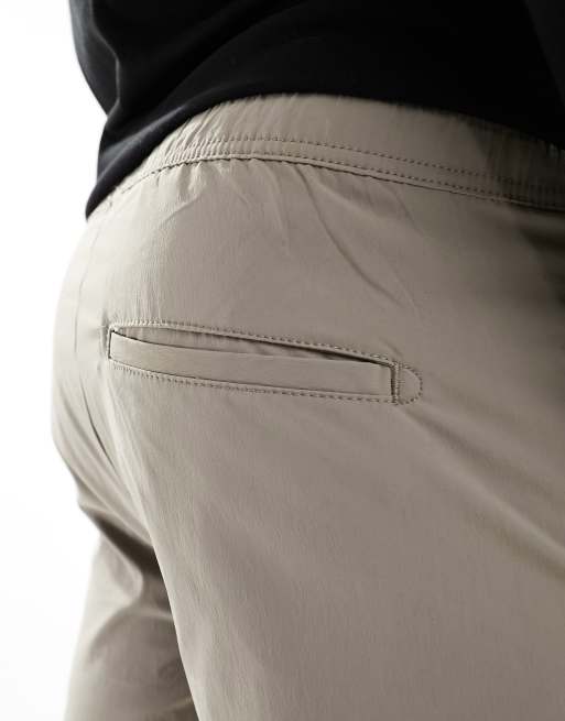 Jack & Jones - Tapered tech-bukser slidser i sømkanterne i brun, 4 af 5