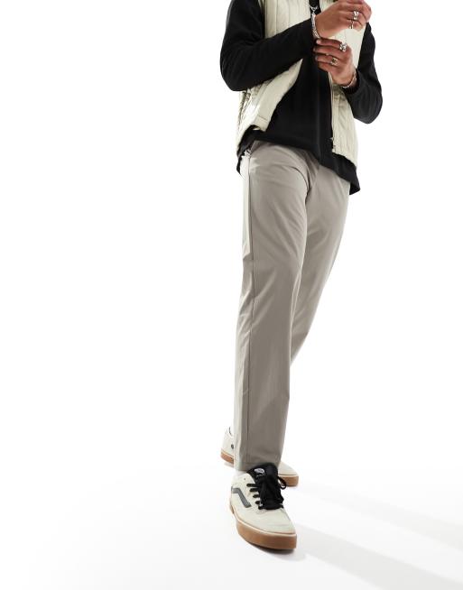 Jack & Jones - Tapered tech-bukser slidser i sømkanterne i brun, 5 af 5