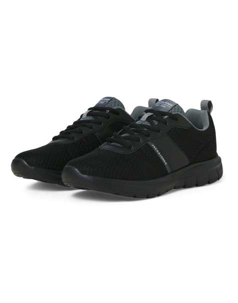 Jack & Jones Taylor mesh trainer in black - view 1