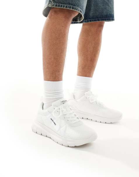 Jack & Jones Taylor mesh trainer in white - view 1