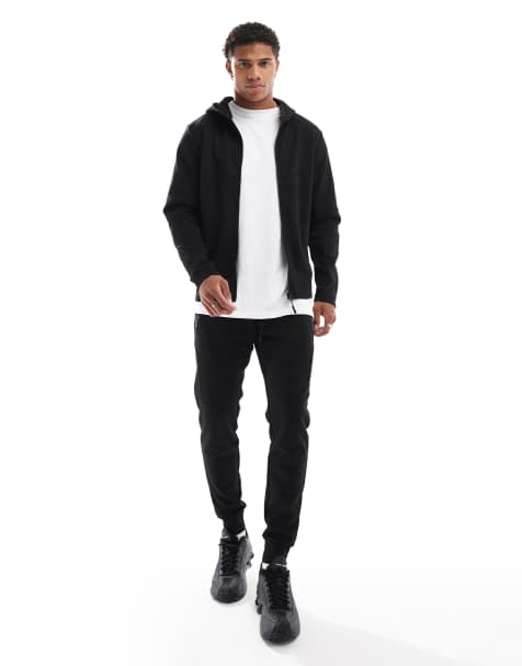 Jack & Jones - Tech co-ord set in zwart - view 1