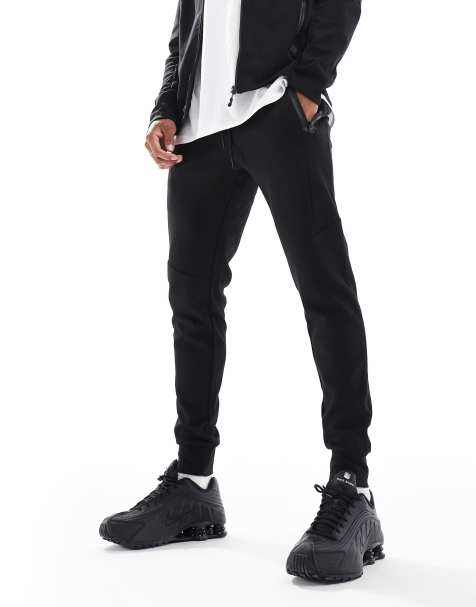 Jack & Jones tech jogger co-ord in black 