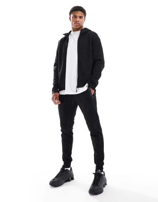 Jack & Jones – Tech – Czarne joggersy, część zestawu , 5 z 5