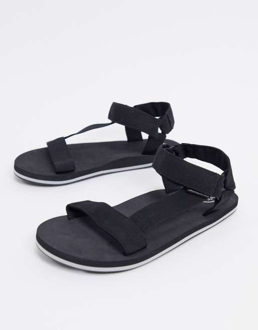 Jack & Jones tech sandals in black | ASOS