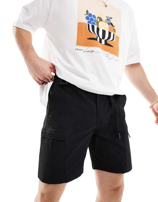  Jack & Jones technical cargo short in black 