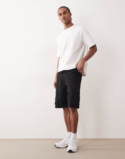 Jack & Jones technical cargo shorts in black, 2 of 5