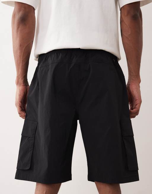 Jack & Jones technical cargo shorts in black, 4 of 5