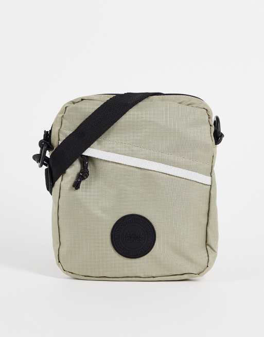 Jack & Jones technical cross-body bag in stone 