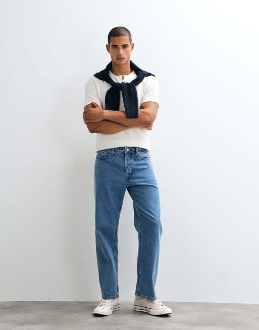 Jack & Jones - Ted - Jean droit ample - Bleu moyen délavé, 3 de 5