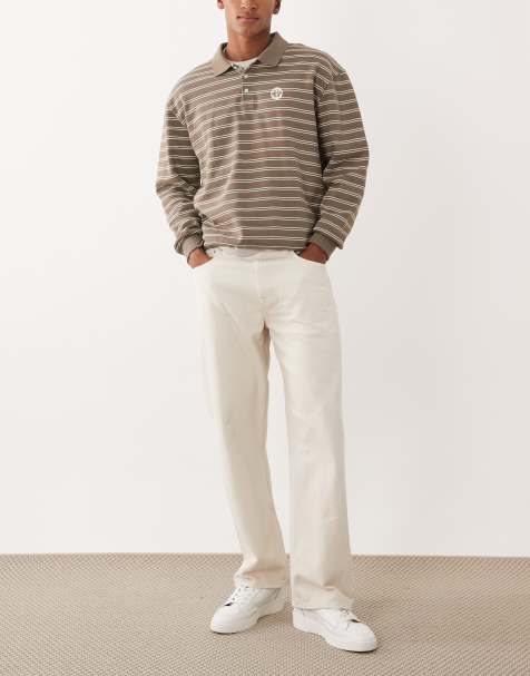 Jack & Jones - Ted - Jeans dritti ampi bianco écru - view 1