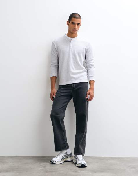 Jack & Jones - Ted - Jeans dritti ampi lavaggio nero - view 1