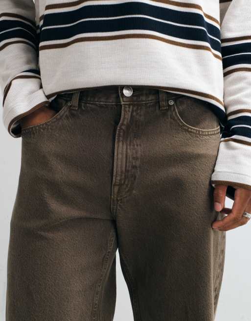 Jack & Jones - Ted - Jeans dritti comodi lavaggio marrone, 4 di 5