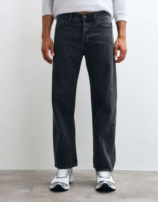 Jack & Jones Ted luźne jeansy o prostym kroju w czarnym odcieniu, 3 z 5