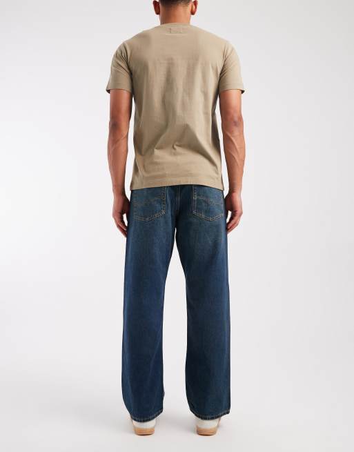 Jack & Jones – Ted – Niebieskie luźne jeansy o prostym kroju, 3 z 5